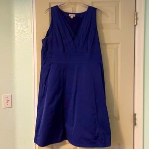 Pretty bright blue a-line dress, sz 16